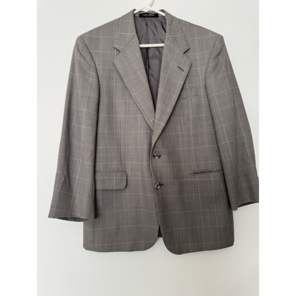 CORPORATE IMAGE TOM JAMES‎ Vintage Plaid mens coat suit jacket blazer